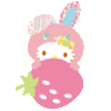Hello Kitty Bunny with Srawberry
