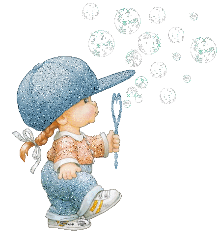Baby makes bubbles