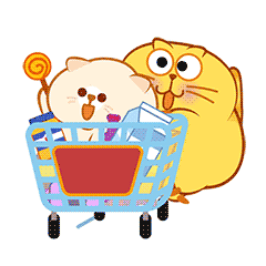 Funny cats with trolley