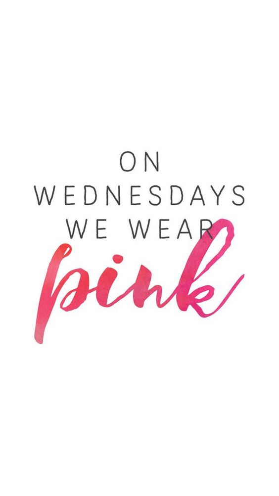 On Wednesday we wear Pink