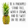 Be a Pineapple: Stand tall, wear a crown, and be sweet on the inside.