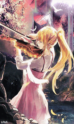 Anime Girl plays Violin