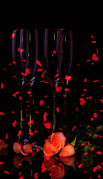 Champagne, Hearts and Flowers