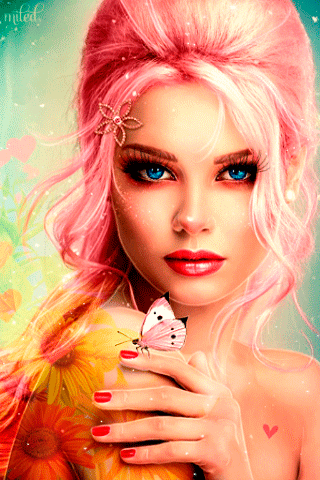 Beautiful Girl Pink Hair
