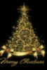 Merry Christmas -- Golden Christmas Tree