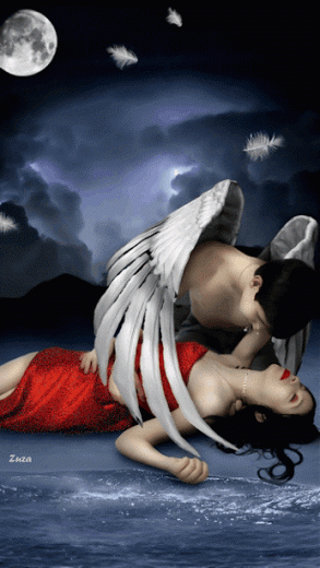 Angel and Woman in Red