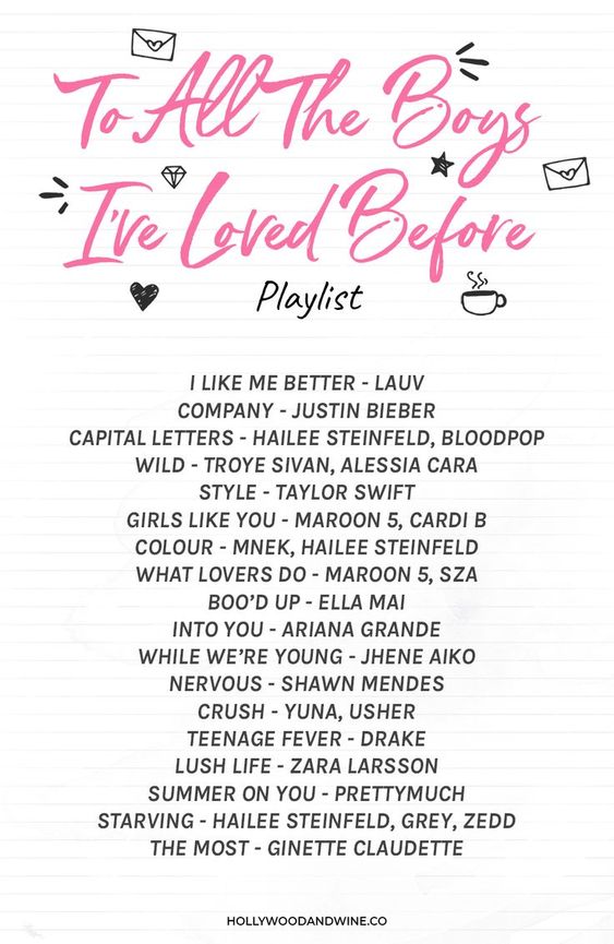 'To All The Boys I've Loved Before' Playlist 