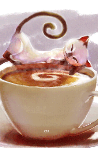 Cup of Coffee and Cat