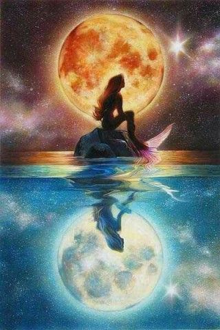 Mermaid and Moon