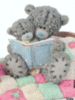 Cute Teddy Bears reading book