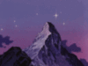 Mountain under the star