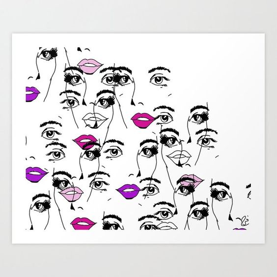 Art Print Girl Face