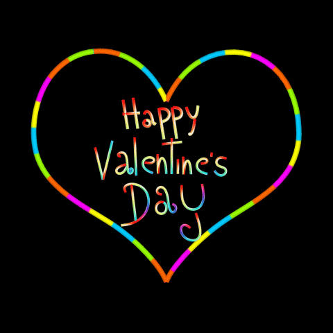 Happy Valentine's Day - Rainbow Heart 