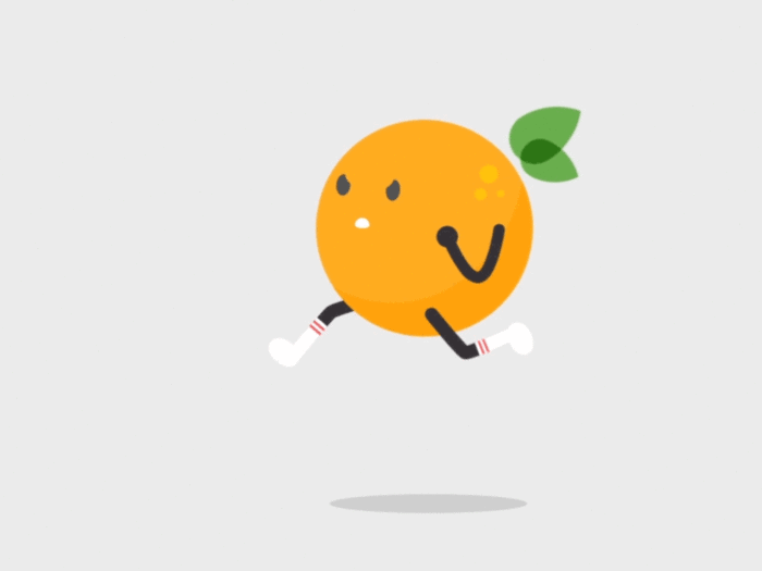 Orange working out