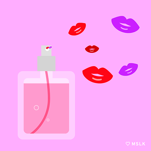 Perfume blowing kisses