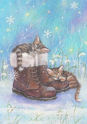 Cute Kittens in Winter