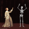 Funny Dance Lady and Skeleton