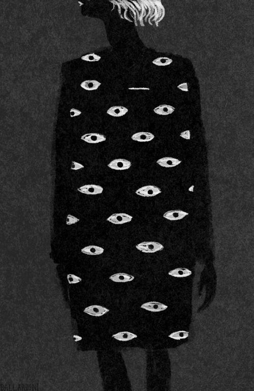 Woman dress eyes pattern