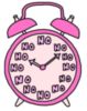 No - pink clock