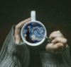 Claude Monet in a cup