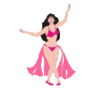 Dancing woman in pink