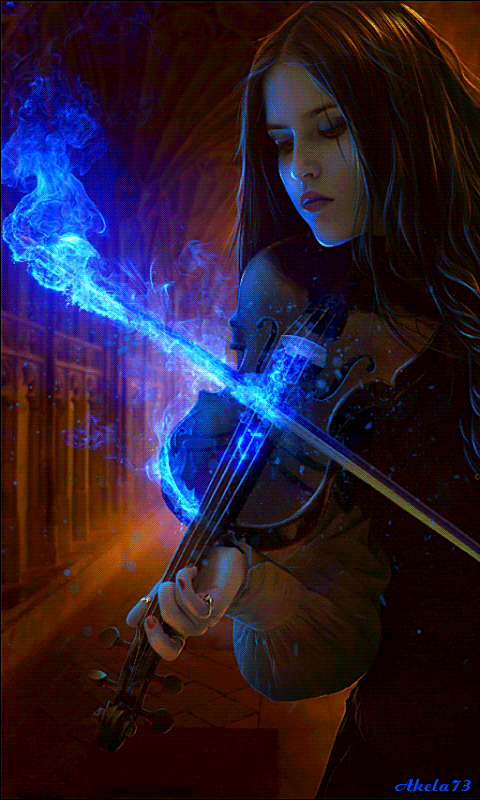 Fantasy Girl plays violin