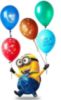 Happy Birthday - Minion with Balloons