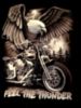 Feel the Thunder - Harley-Davidson Motorcycle print Eagle Black 