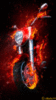 Motorcycle in fire