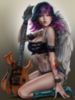 Sexy Angel with Guitar