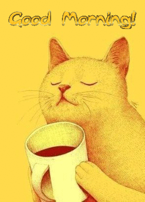 Good Morning! Coffee and Cat