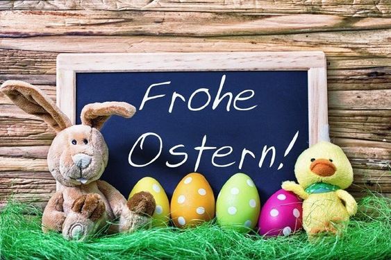 Frohe Ostern Happy Easter In German Easter