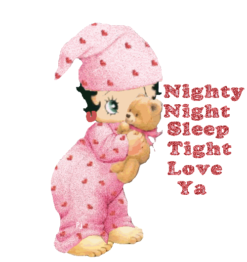Night Night Sleep Tight Love Ya -- Betty Boop 