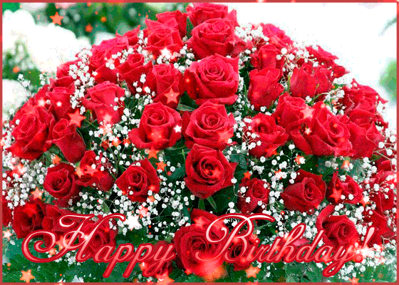 Happy Birthday! Red Roses