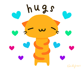 Hugs - Funny Cat