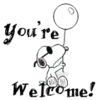 You're Welcome! - Snoopy