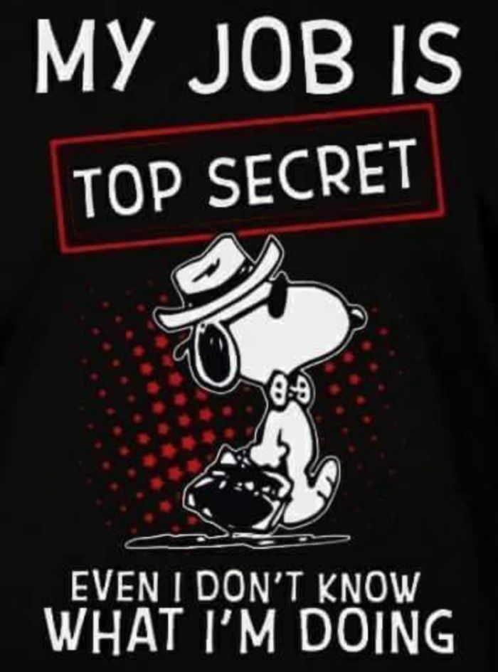 My Job Is Top Secret Even I Don't Know What I'm Doing - Snoopy