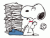 Snoopy in an office