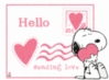 Hello Sending Love - Snoopy