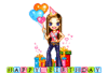 Happy Birthday Doll With Balloons