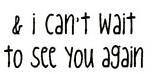 I Can't Wait To See You Again