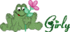 Girly Frog With Flower