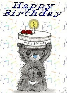 Happy Birthday Bear Cake On Head