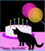 Cat Eating Cake Happy Birthday