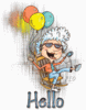 Hello Lady With Balloons