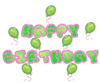 Happy Birthday! -- Green Balloons
