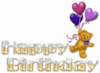 Happy Birthday Bear With Balloons