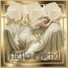 Hello Friend White Roses