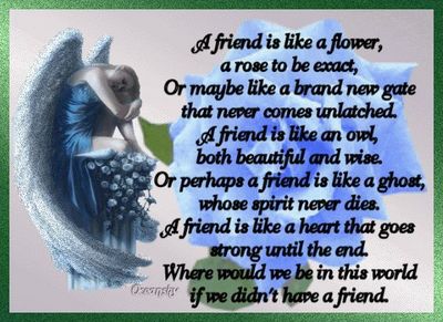 A Friend Is Like A Flower, A Rose To Be Exact, Or Maybe Like A Brand New Gare That Never Comes Unlatched