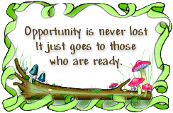 Opportunity Is Never Lost It Just Goes To Those Who Are Ready